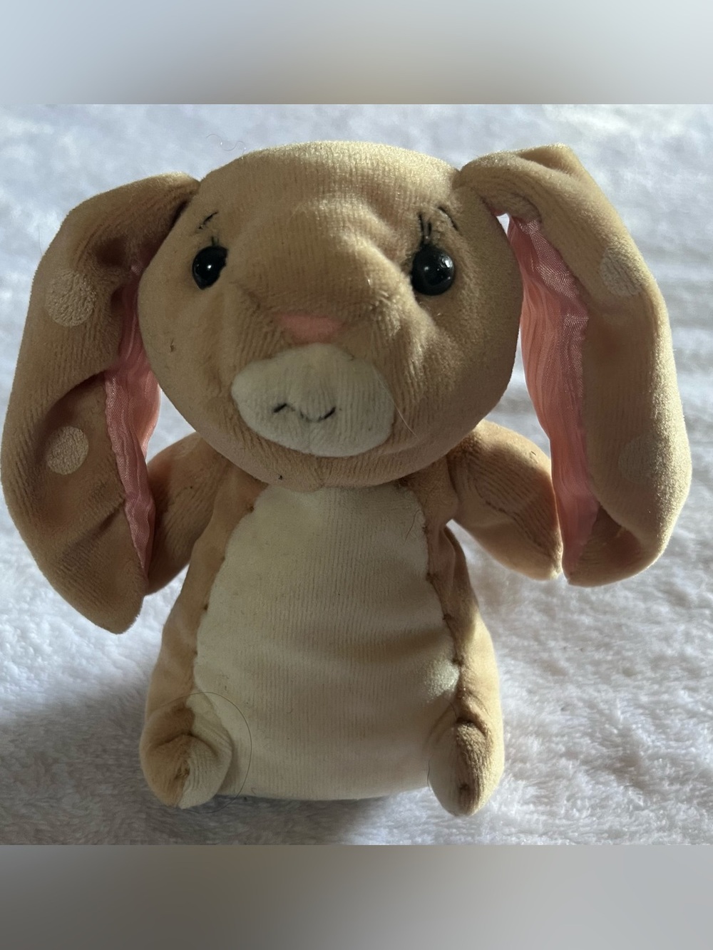 Dalmatian Press Velveteen Rabbit Plush Bunny Stuffed Animal Pink &Polka Dot Ears